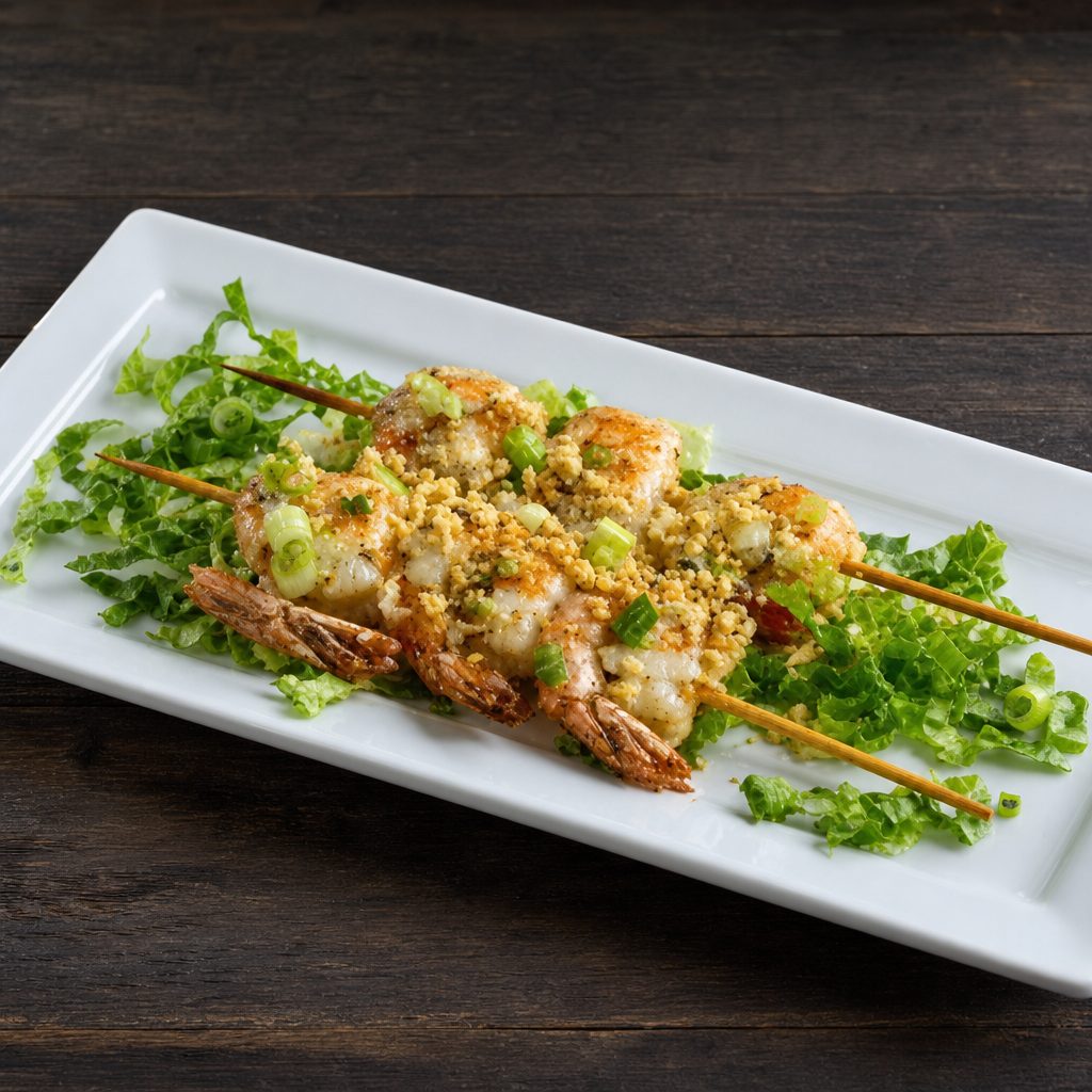 Ap12. Grilled Garlic & Herb Shrimp.