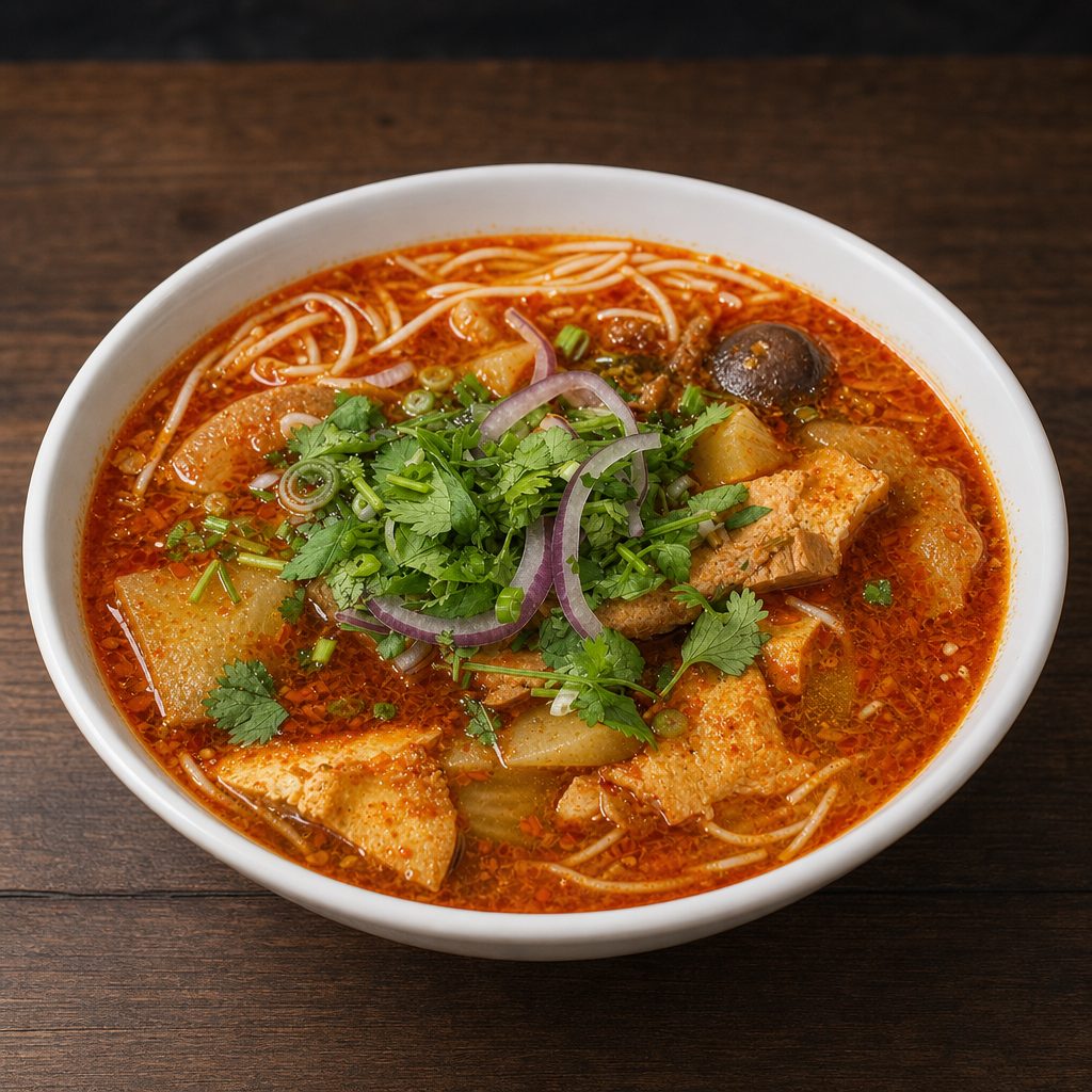 BBH 2.  VEGAN Bun Bo Hue - Vegan Spicy Noodle Soup.