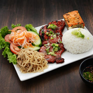 Vr3.Rice Platter Of Grilled Pork Chop