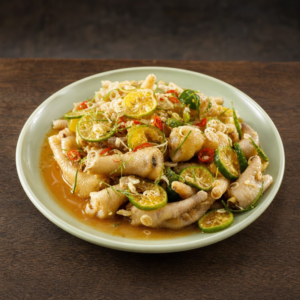 Ws7. Chan Ga Xq Tac- Chicken Feet With Lemongrass And Kumquat.