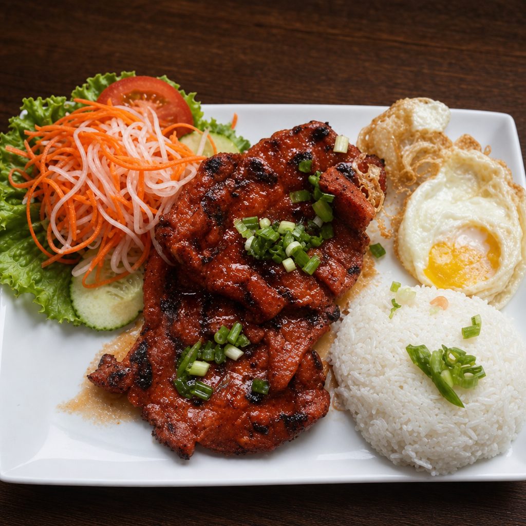 Vr4.Rice W/ Grilled Pork Chop & Fried Egg.