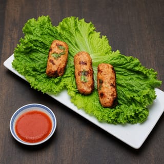 Ws4. Rice Paper Wrapped With Shrimp Paster On