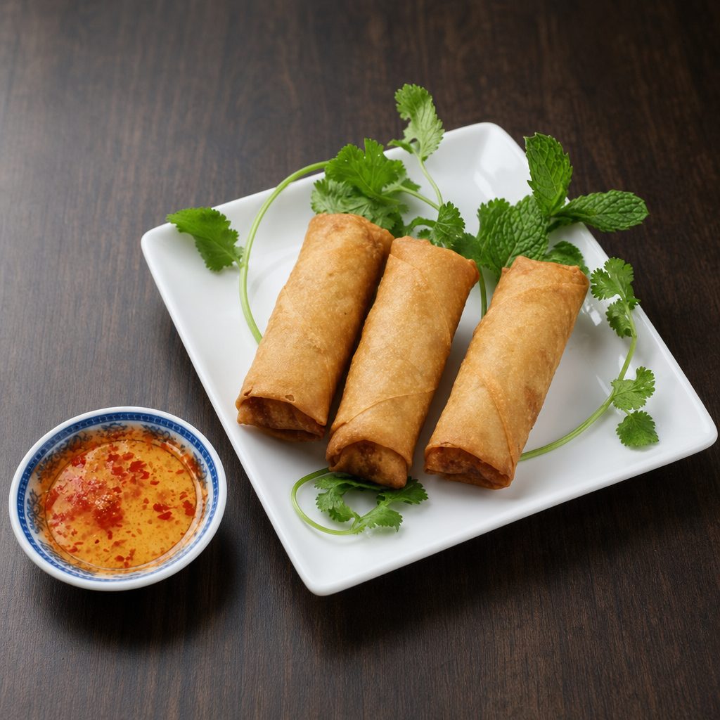 Ap1. Fried Crispy Egg Rolls.