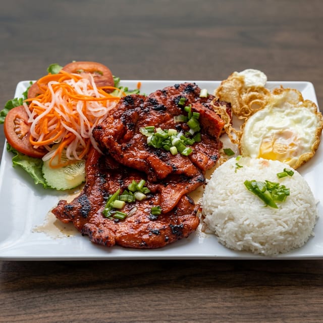Vr4.Rice W/ Grilled Pork Chop & Fried Egg.