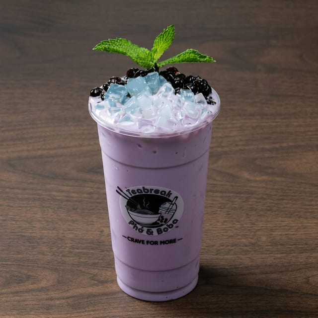 Mt4. Taro Milk Green Tea.