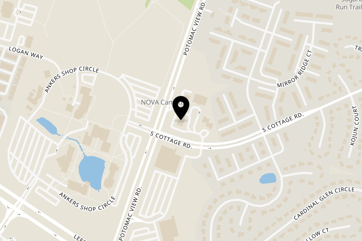 Map showing the location of Teabreak Pho & Boba Teabreak Pho & Boba Sterling on 46580 S Cottage Rd #100 in Sterling